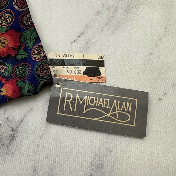 R Michael Alan Womens Vintage 3 Piece Pajama Set Size M NOS Red Blue Robe Pjs - Picture 5 of 16